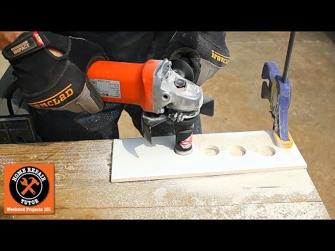 Drill large holes in ceramic tile