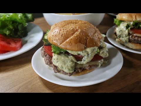 Basil Pesto Smash Burgers Recipe