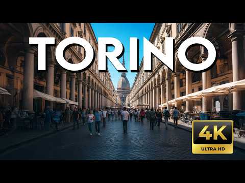 Turin, Italien 4K Spaziergang | Stadtzentrum & Mole Antonelliana Stimmungsblick