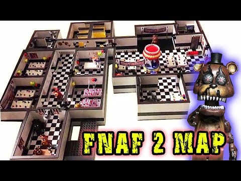 FNAF 2 Complete Mcfarlane Toys Game Map Playset - Five Nights at Freddy's 1-4 Sets Freddy Fazbears