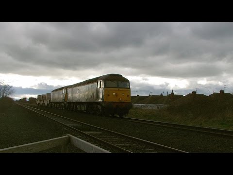 Prestatyn 11.3.2015 - DRS 57008 57011 Class 57 on Valley flasks