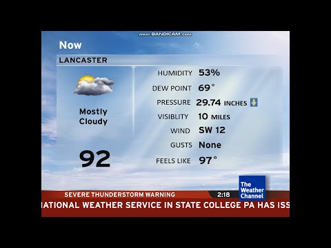 Intellistar 1 SD with Severe Thunderstorm Warning -  Lancaster, PA  (7/12/22)