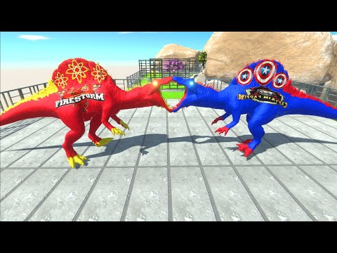 FIRESTORM SPINOSAURUS MOUNTAIN DEATH CLIMB - Animal Revolt Battle Simulator