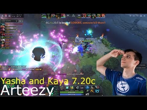 Arteezy - Outworld Devourer Safelane | Yasha and Kaya 7.20c | dota 2 mmr Pro Gameplay 15