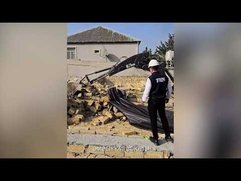 Fövqəladə Hallar Nazirliyi tərəfindən qanunsuz tikililər sökülüb