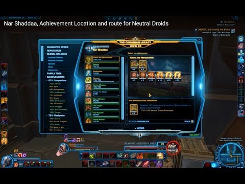 Nar Shaddaa, Achievement Location and route for Neutral Droids