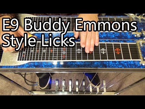 E9 Buddy Emmons Style Licks | Pedal Steel Guitar Lesson