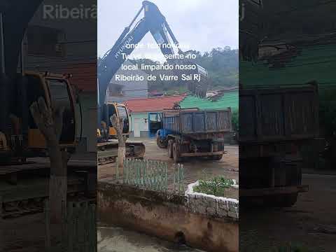 Flagrante  limpeza do   Ribeirão de  Varre Sai  Rj 
