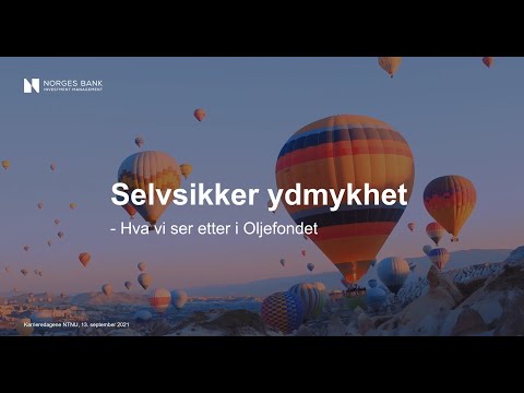 Åpningsforedrag KarriereDagene NTNU 2021 med Nicolai Tangen