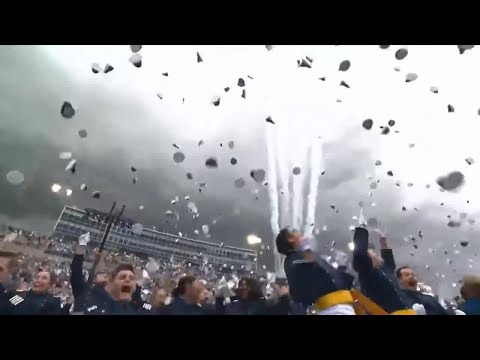 WATCH: USAFA graduation hat toss 2023