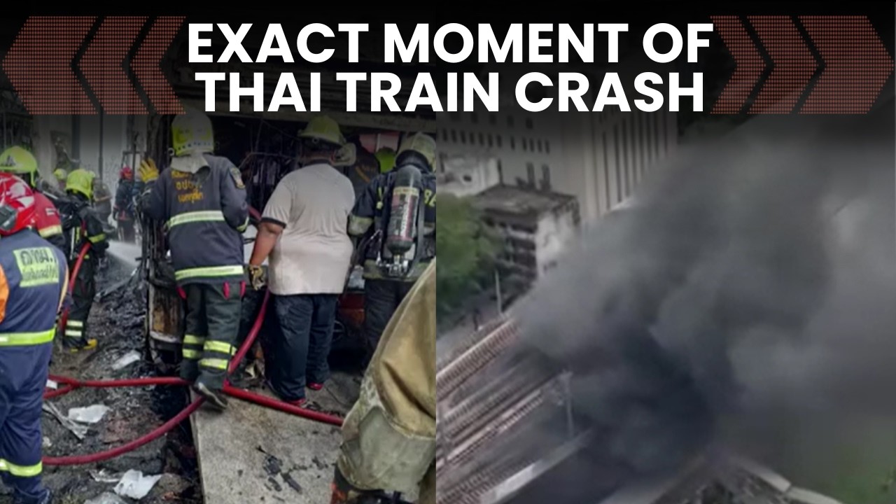 Moment of Deadly Thailand Train Collision | Thai Train Collision | Bangkok Train Crash LIVE