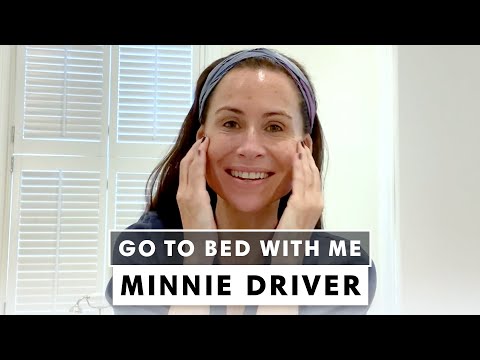 Minnie Driver's Nighttime Skincare Routine | Go To Bed With Me | Harper's BAZAAR