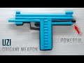 Making A Powerful PAPER GUN UZI That Shoots Paper Bullets Easy Origami Weapons