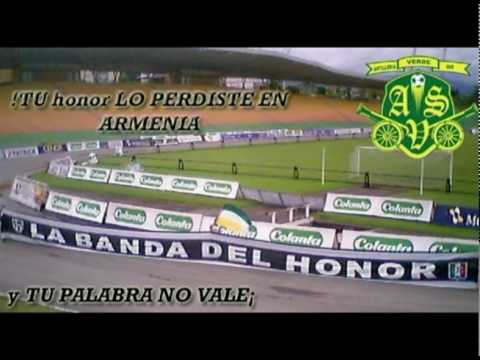 "ARTILLERIA VERDE SUR AMOR LE77AL..avi" Barra: Artillería Verde Sur • Club: Deportes Quindío