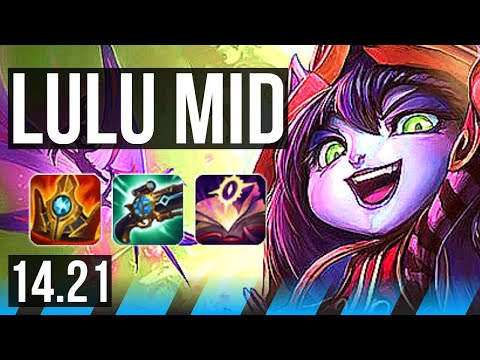 LULU vs KATARINA (MID) | 12/1/0, 7 solo kills, Godlike | KR Master | 14.21