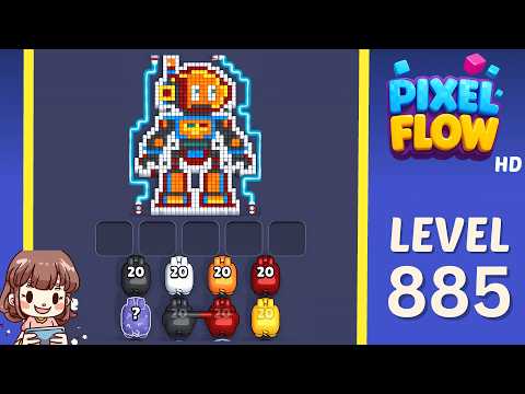 Pixel Flow Level 885 Walkthrough