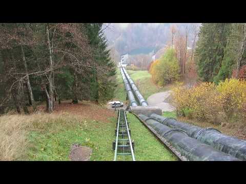 Standseilbahn 8857.01 Vorderthal Rempen - Wasserschloss Talfahrt - Funicular