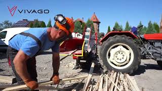 Ágdaraboló - traktor PTO - REMET R-120 + szállítószalag 2.3m