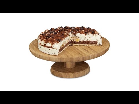 Tortenplatte Bambus Ø 33 cm Braun - Bambus - 33 x 12 x 33 cm