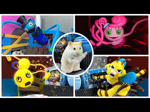😱 All  Poppy Playtime Characters Chapter 1 2 3  - Hamster Maze with traps