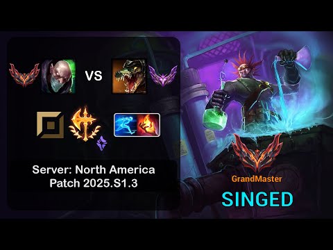 Singed Top vs Renekton - NA GrandMaster - Patch 25.S1.3