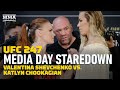 UFC 247: Valentina Shevchenko vs. Katlyn Chookagian Media Day Staredown - MMA Fighting