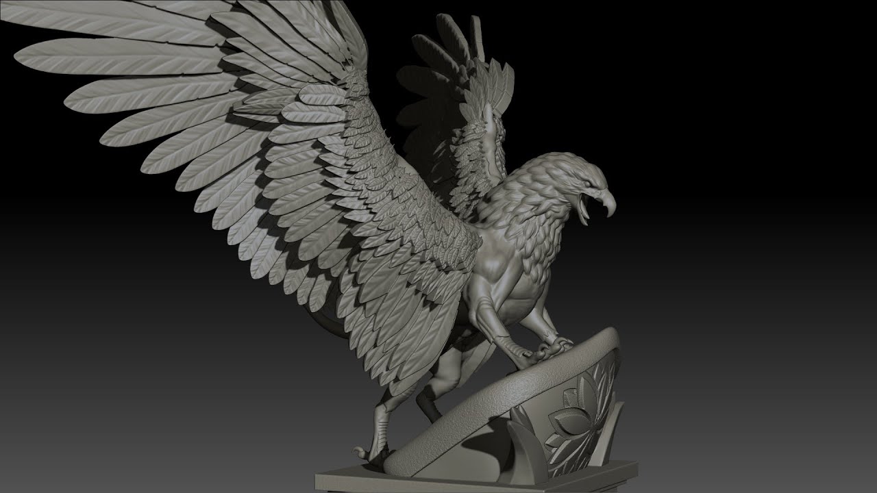 Griffon High Poly for 3d Print 3D Print Model
