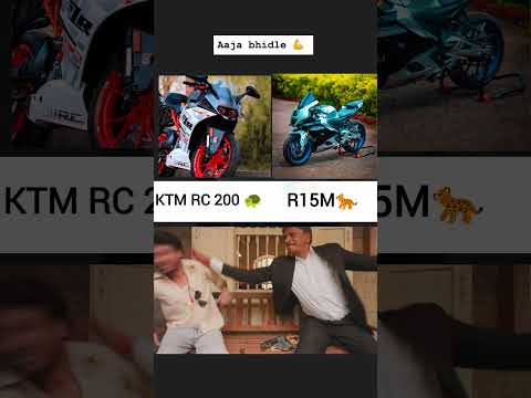 R15M vs KTM RC200 #bike #ktmrc200 #r15m #r15 #yamaha #ktm #bikeshorts #automobile #motovlog #travel