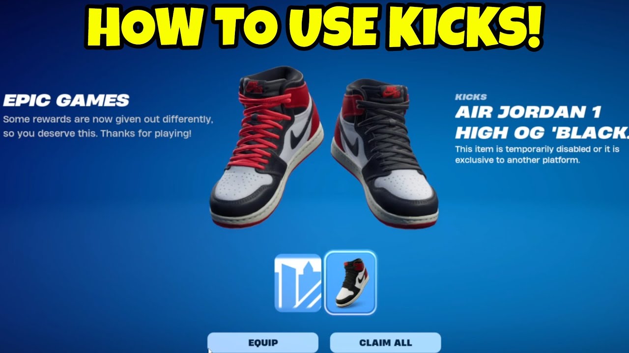 How to Use KICKS in Fortnite! (NEW SHOES)