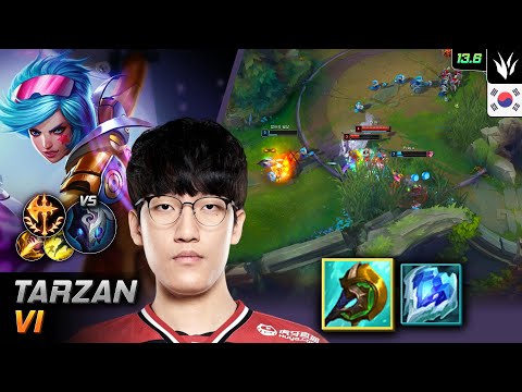 Tarzan Jungle Vi Build Divine Sunderer Conqueror - Tarzan Vi Match Highlight - LOL KR 13.6