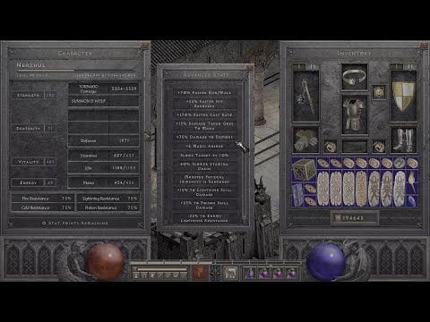 Diablo II Resurrected |PC| Elemental Wind Druid with 170% FCR Build 4K UHD Act 1 - Act V Gameplay