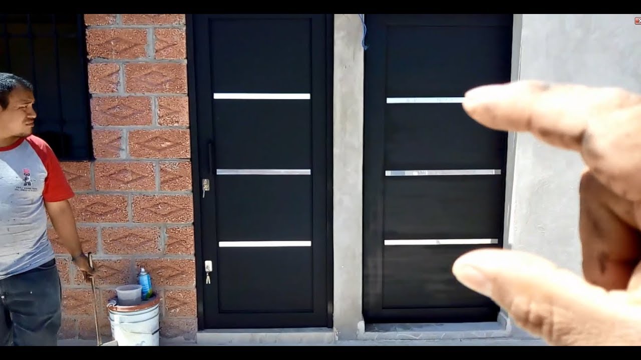 Puerta Principal de lujo con solera acabado espejo