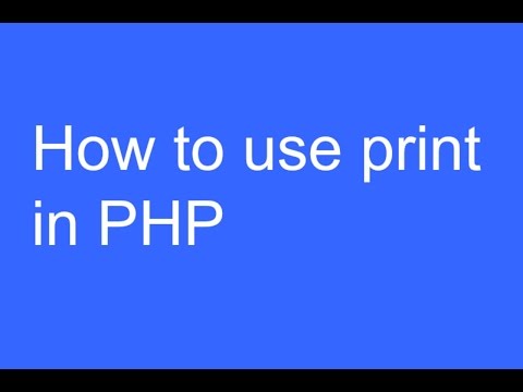 Learn PHP Day 3 Use of print