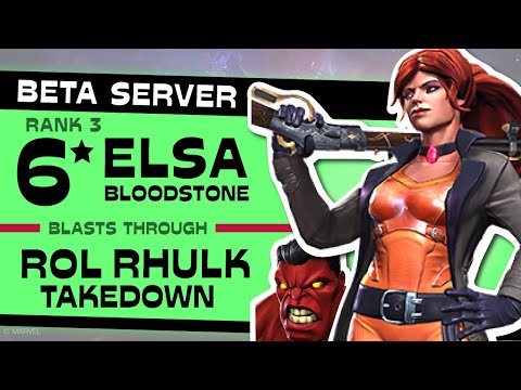 Rank 3 6 Star ELSA BLOODSTONE Wipes the Floor with ROL RED HULK | Marvel Contest of Champions