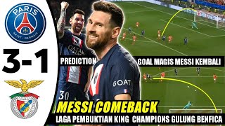 Messi Comeback🔥Perebutan Tahta Group Champions❗PSG vs Benfica di Parc Des Princes (Goal prediction)