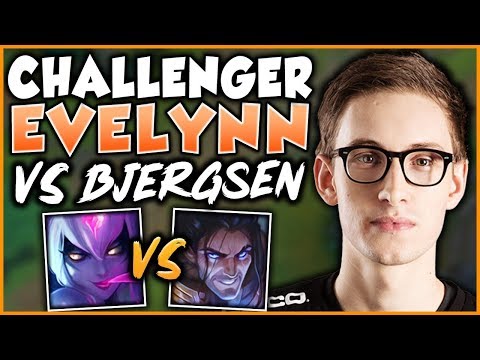 #1 EVELYNN WORLD VS. BJERGSEN! | CHALLENGER EVELYNN PLAYS - League of Legends