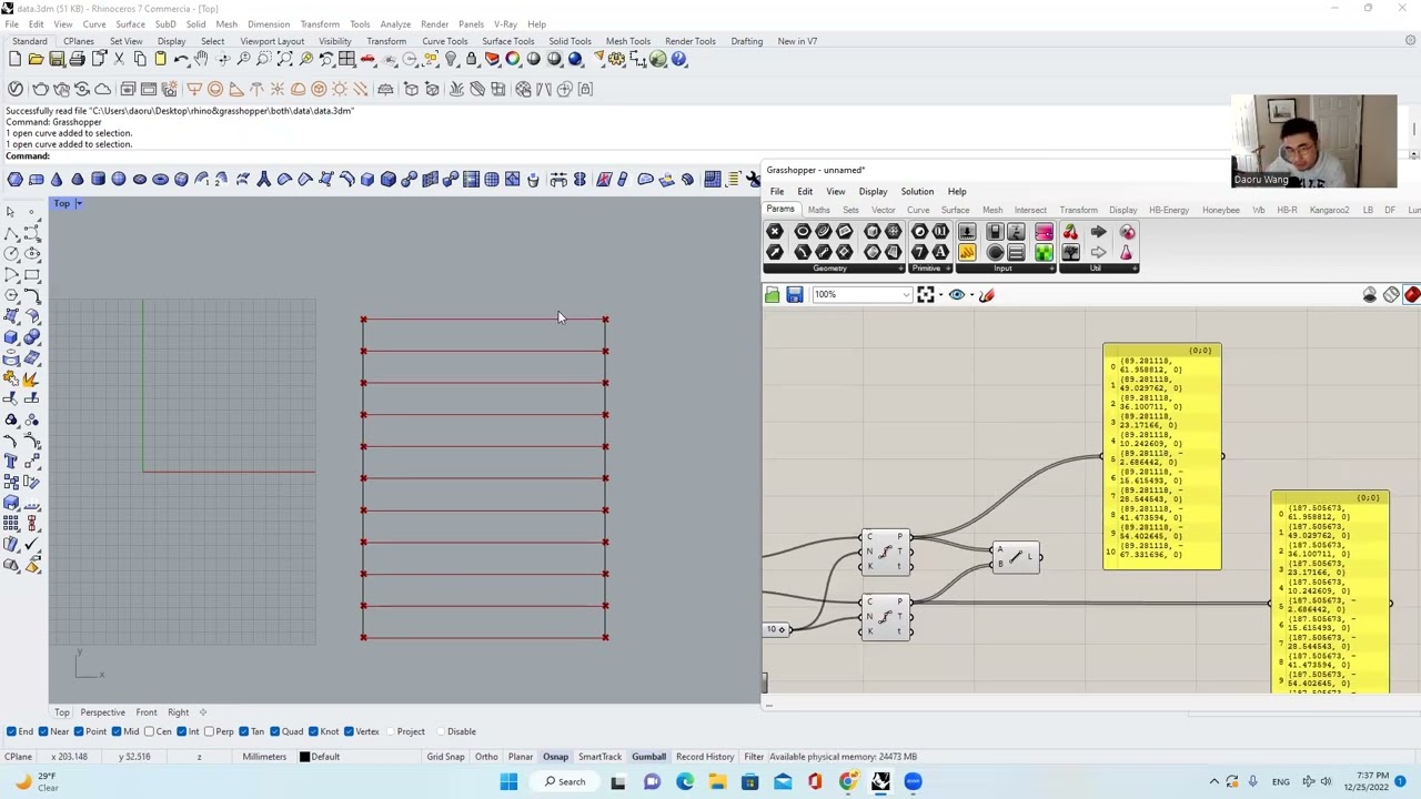 Grasshopper | Data Tree | Data Types | List | Nested List