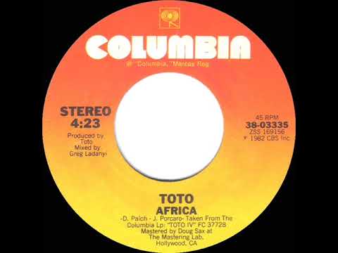 1983 HITS ARCHIVE:  Africa - Toto (a #1 record--stereo 45 single version)