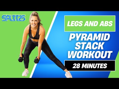 15: Legs & Abs Pyramid Stack | 28 Minutes | Lower Body Workout with Weights