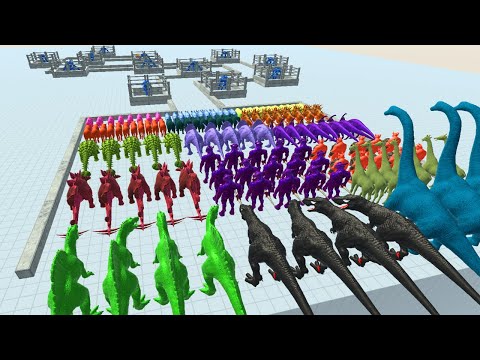 Colors Run To Get a Gold Pig #15- Animal Revolt Battle Simulator