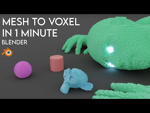 Creating Voxels from Mesh in 1 Minute - Blender 3.3 Remesh Tutorial