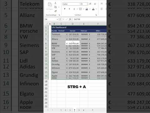 Tabellen mit 2 Klicks formatieren #Excel #Tutorial