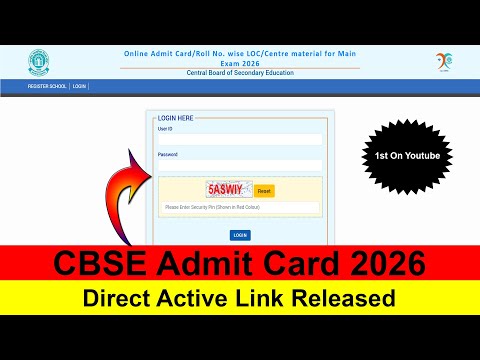 CBSE Admit Card 2026 Out | How To Download Step By Step