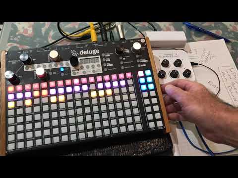 Making my Deluge play with itself - use audio from Deluge to affect itself for freeform processing