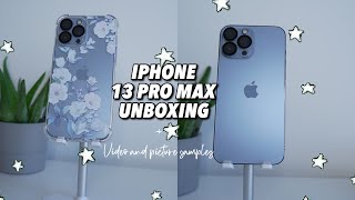 IPHONE 13 PRO MAX UNBOXING SIERRA BLUE + SAMPLE PICTURES AND VIDEOS