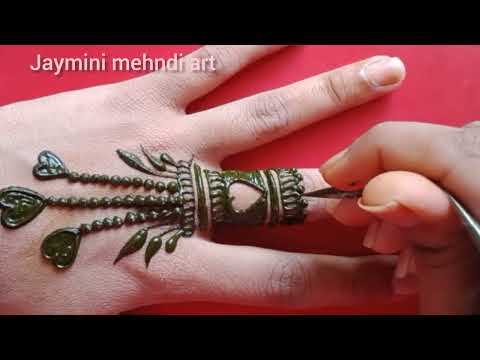 tending jwellery mehndi designs 2024/simple back hand mehndi designs/simple and easy heart mehndi
