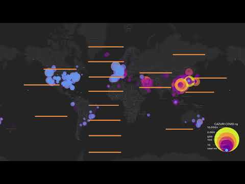 Răspândirea cazurilor de infectare COVID-19 raportate până pe 21 APRILIE 2020 (+România/Județe)