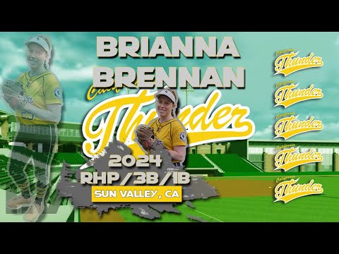 2024 Brianna Brennan 🥎 Pitcher & 3B, Softball Skills Video - Cal Thunder