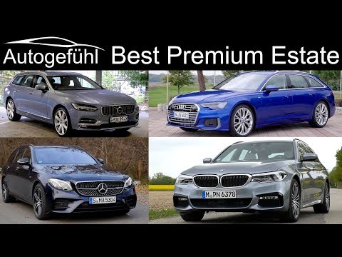 Audi A6 Avant vs BMW 5-Series Touring vs Mercedes E-Class Estate vs Volvo V90 comparison