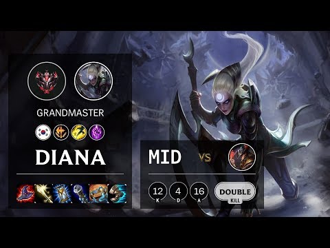 Diana Mid vs Twisted Fate - KR Grandmaster Patch 10.10